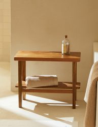 نیمکت دو پله ای چوبی